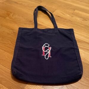 Tommy Hilfiger Black Tote Bag with Red and White Logo